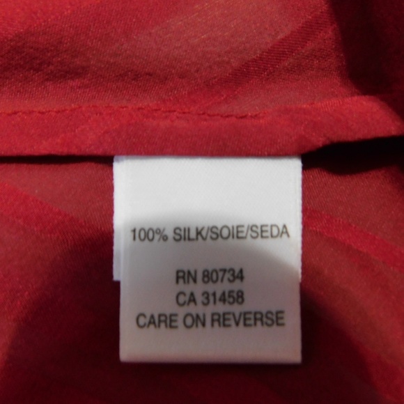 BCBG Max Azria Red V-Neck Sheer Sleeveless Top - Picture 5 of 6